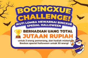 BOO!NGXUE Challenge. Lomba Mewarnai Halloween Berhadiah Jutaan Rupiah