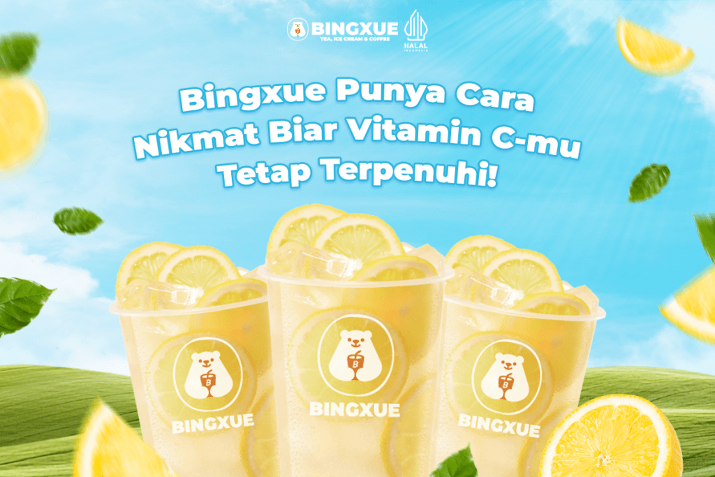 Minuman Bingxue real fruit kaya vitamin C di musim hujan